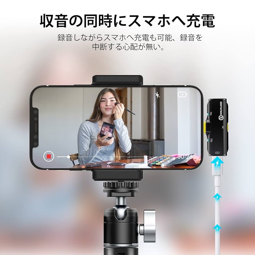 Hollyland Lark C1 Android用ワイヤレスマイク Amazon.com: Hollyland Lark C1 Duo 2-Person Wireless
